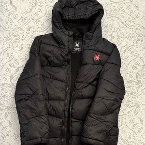 Spyder, water resistant hooded puffer jacket